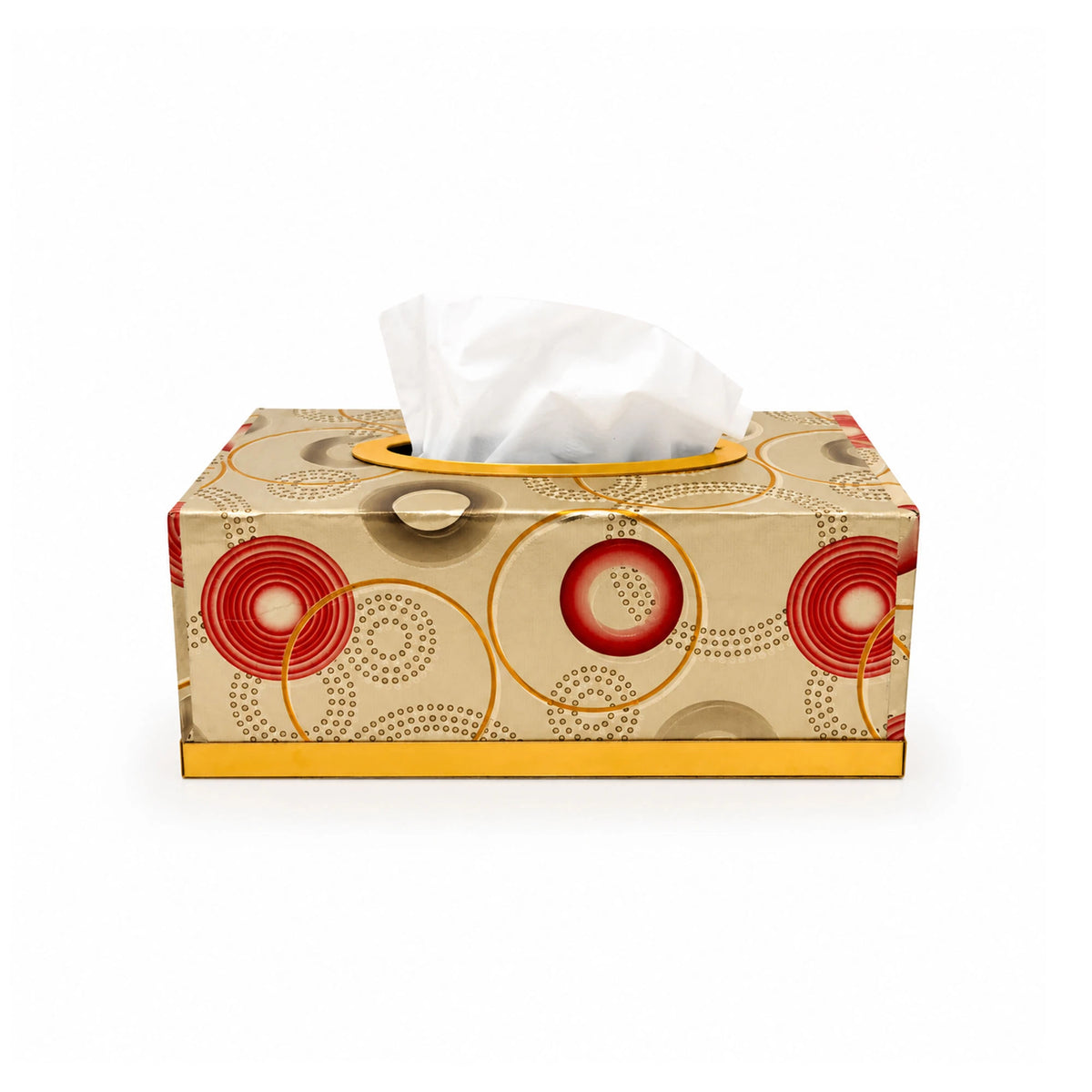 Luxury 2-Piece Home Decor Set | Elegant Dustbin & Matching Tissue Box Holder with Gold Accents