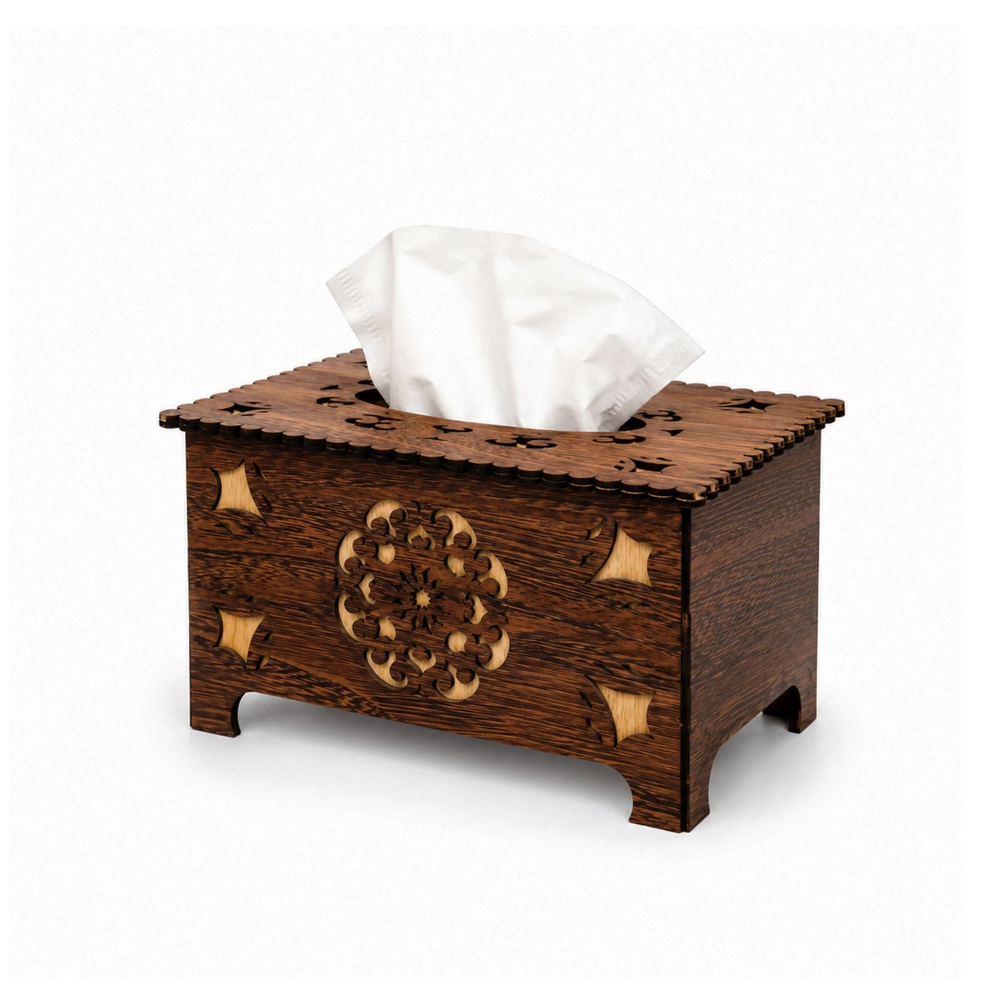 Luxury Wooden Dustbin & Tissue Box Set | Premium Home & Office Organizer