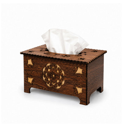 Luxury Wooden Dustbin & Tissue Box Set | Premium Home & Office Organizer