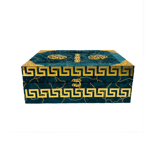 Premium Velvet Quran Box with Foldable Rehal | Elegant Holy Quran Gift Set