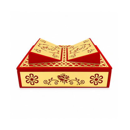 Premium Golden Quran Box with Fixed Rehal | Luxury Islamic Gift Set